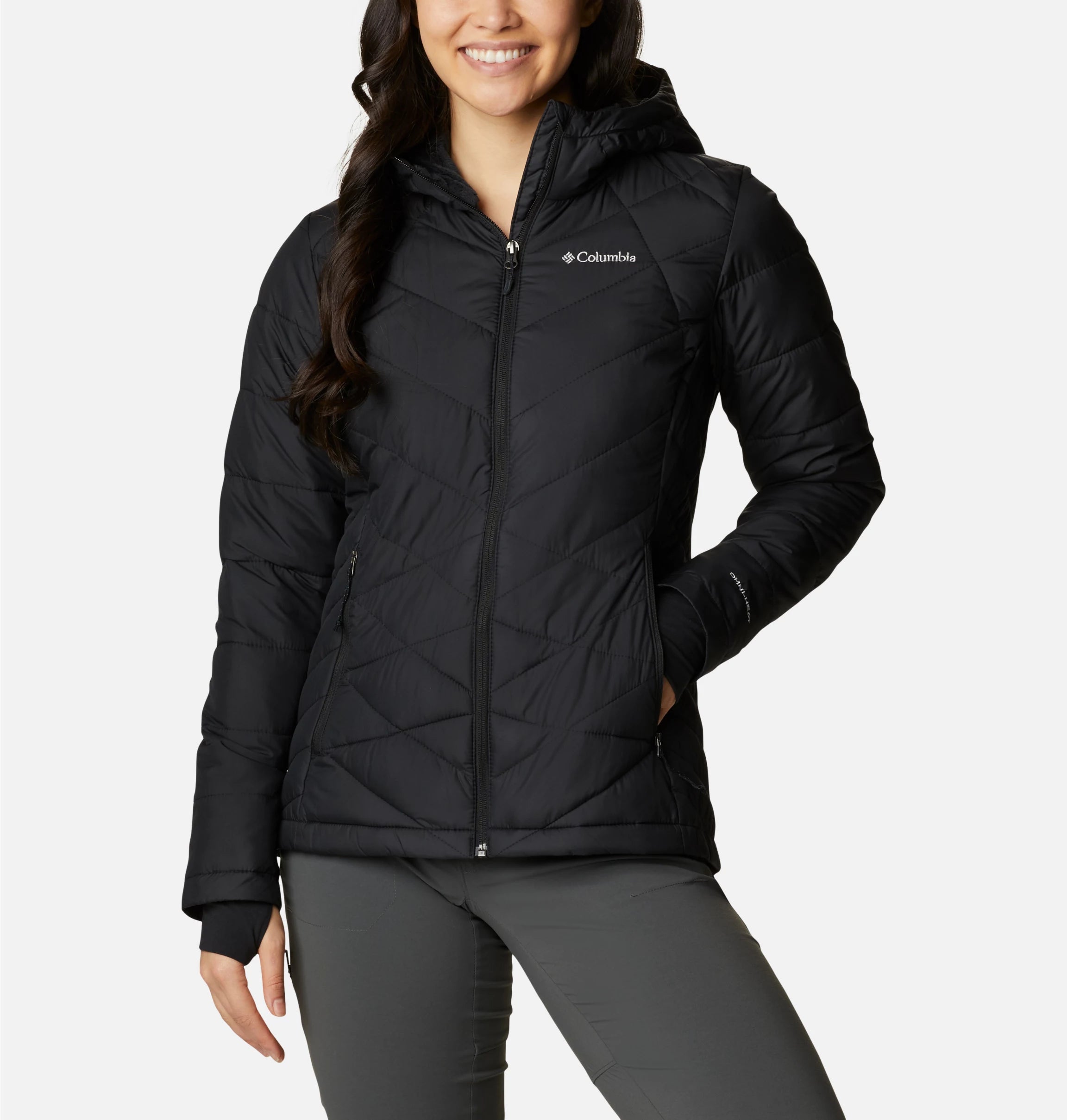 Columbia Heavenly Hooded Jacket Women s L Black