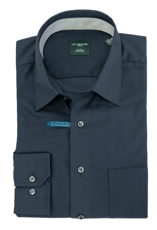 Men's | Leo Chevalier | 225121 | Dress Shirt | Blue Night