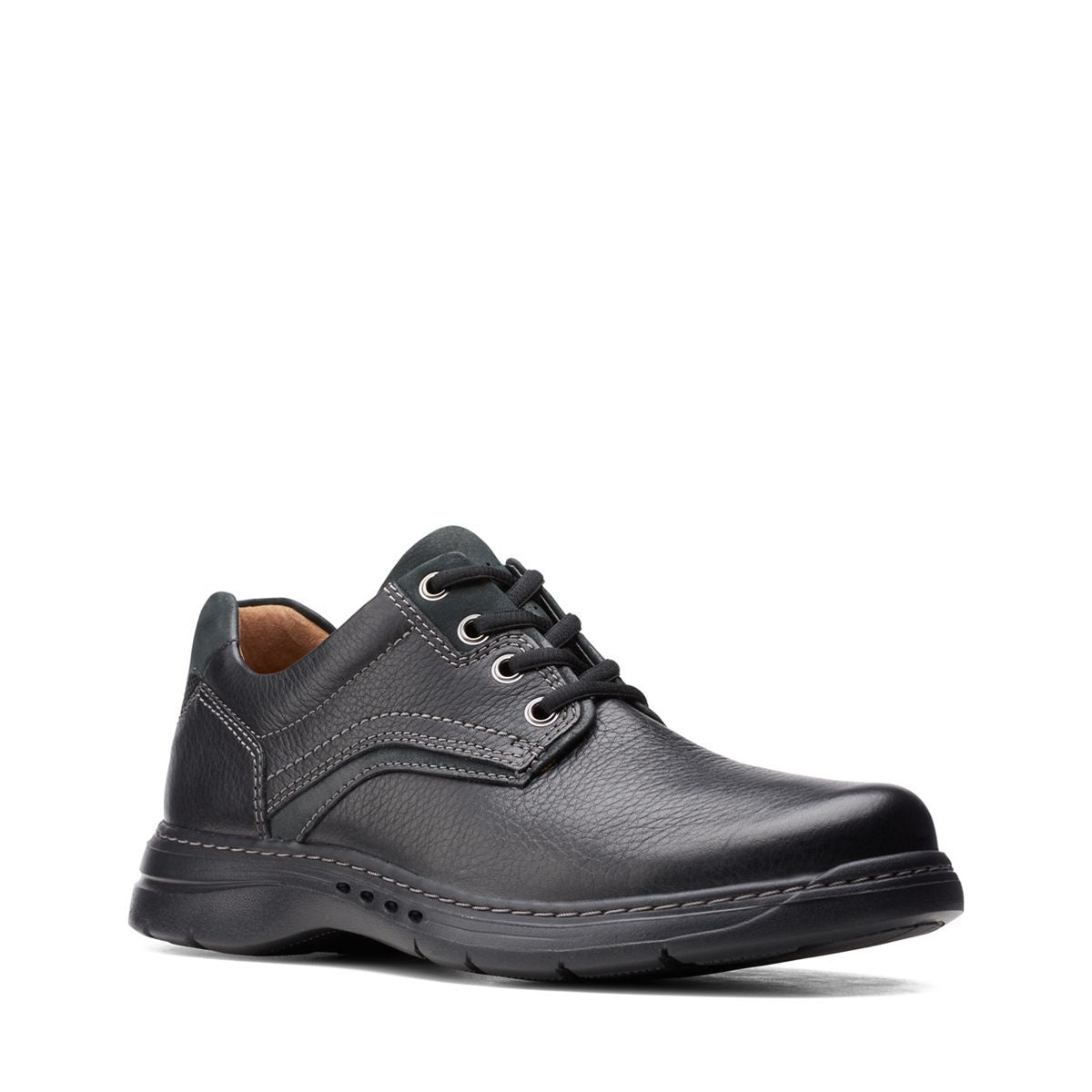 Clarks black deals work shoes