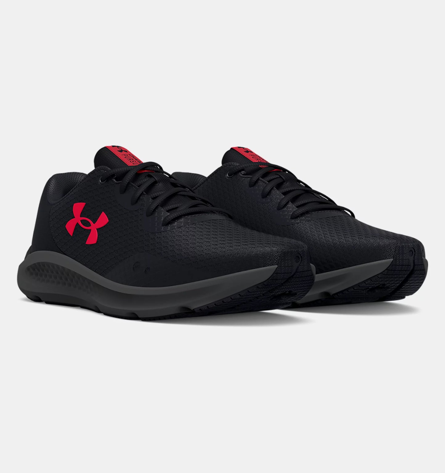 Men's | Under Armour | 3025801 | Charged Pursuit 3 Wide (4E) | Black / Red