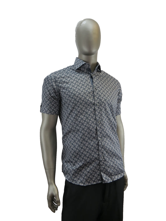 Men's | BLU by Polifroni | B-1945321 | S/S Prato2 | Grey Pattern