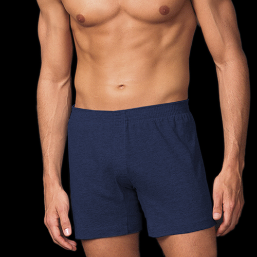 Men's | Stanfield's | 1977 | Cotton/Poly | 2 Pack Boxer | Navy Square / Grey/Blue Diamond