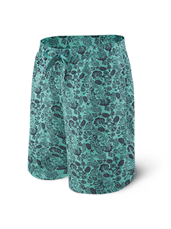 Men's | Saxx | SXLS30 | Cannonball N21 Long Swim Short | Green Jungle Jam