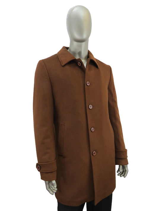 Men's | Lief Horsens | SOHO | Wool Coat | Cognac