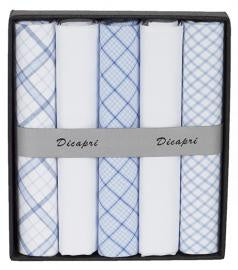 Dicapri | Hankie Set of 5 | Blue / White Mix