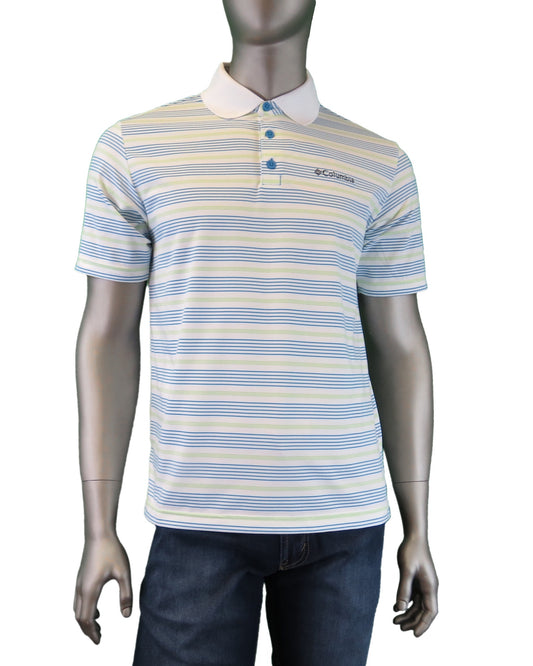 Men's | Columbia | EM6930-481 | Big Smoke II Stripe Polo | Green/Blue