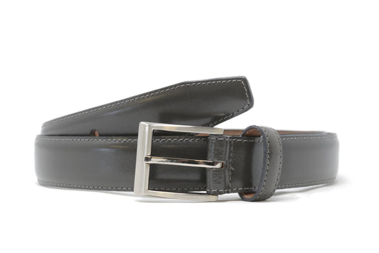 Men's | Bench Craft | Belt | 3036S-7 | 30MM | Calf Grain |Satin Nickel Buckle | Grey