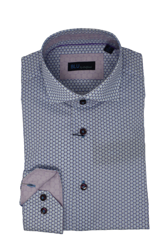 Men's | BLU By Polifroni | B-2249626 | Sport Shirt Prato2 | Blue/Purple