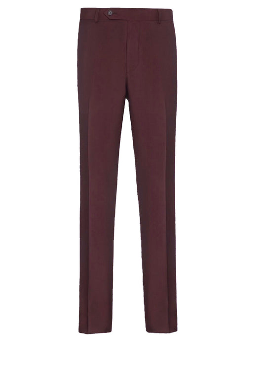 Men's | Giorgio Fiorelli | G47815-12 | No Pleat Poly-Rayon Suit Pant | Burgundy