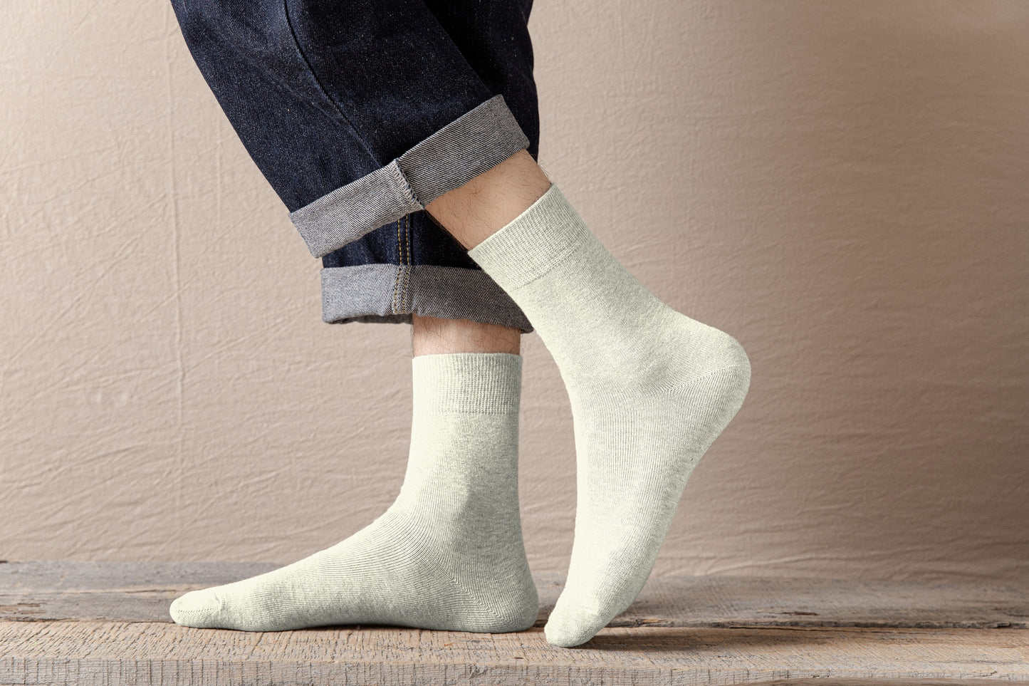 H.R. Lash | DR002 | Dress Sock | Ivory