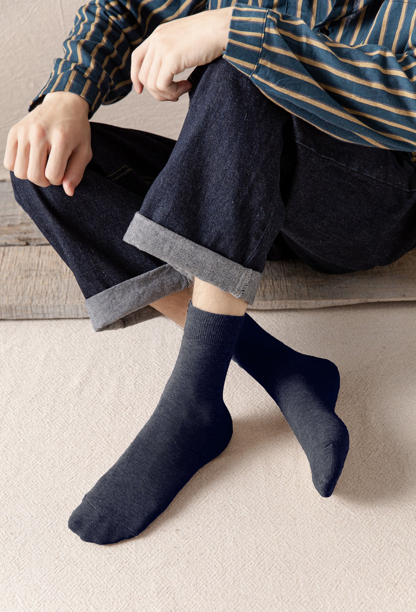 H.R. Lash | DR004 | Dress Sock | Navy