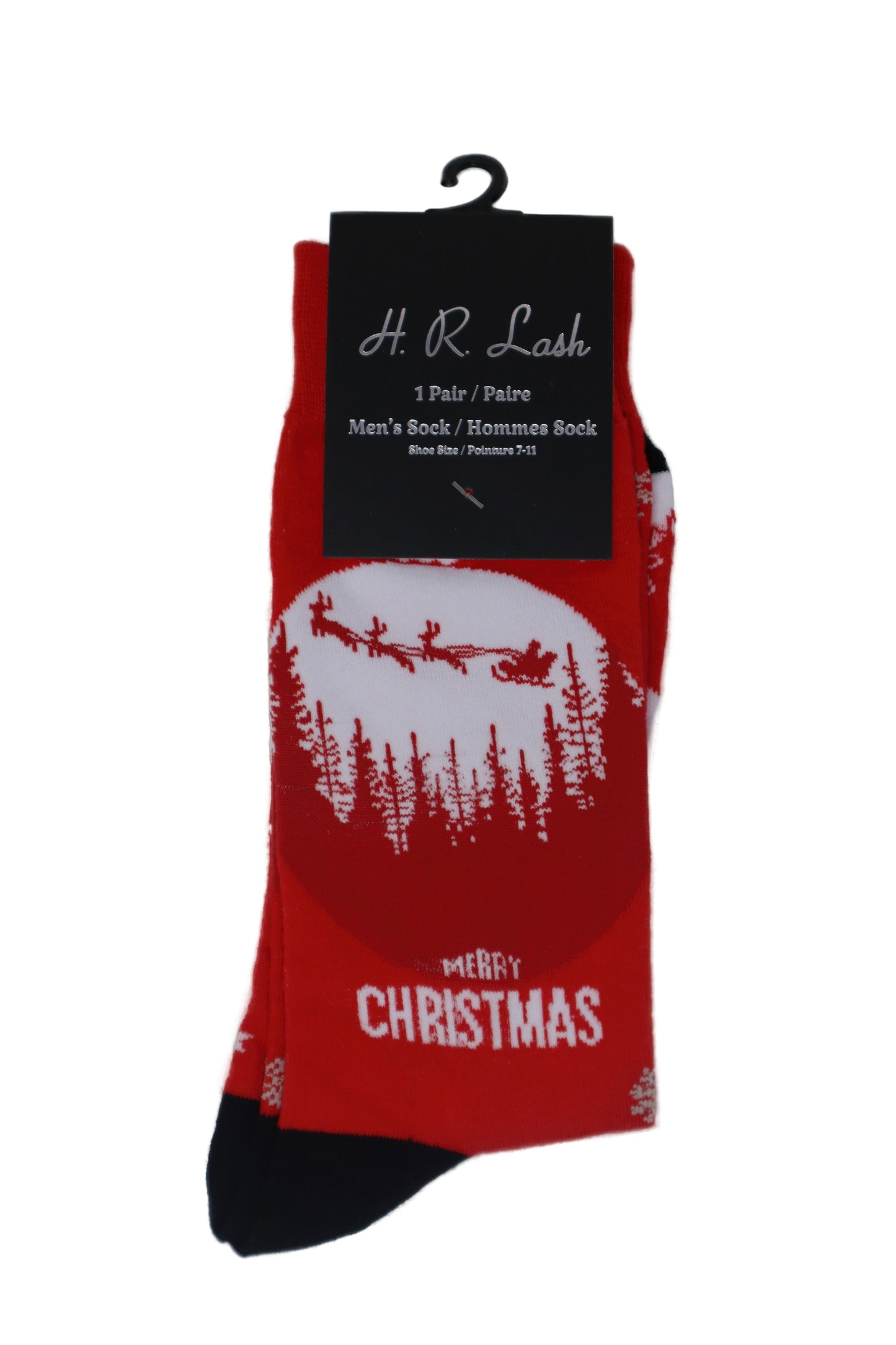 H.R. Lash | FS181 | Fun Socks | Red Sleigh