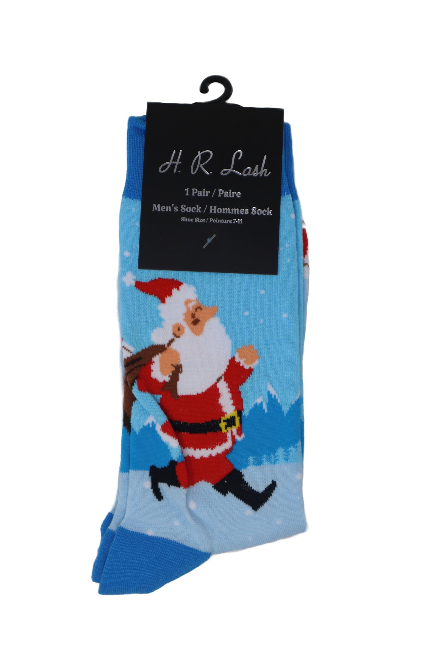 H.R. Lash | FS183 | Fun Socks | Blue Santa