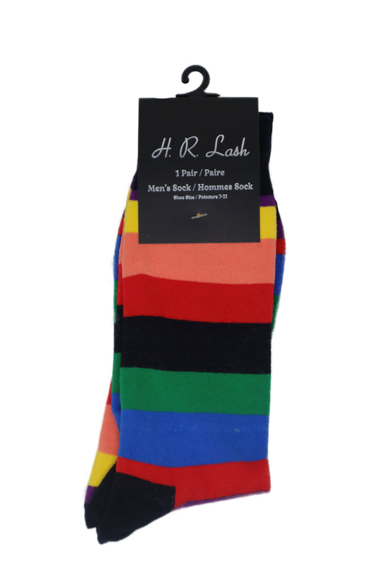 H.R. Lash | FS210 | Fun Socks | Multi Stripe