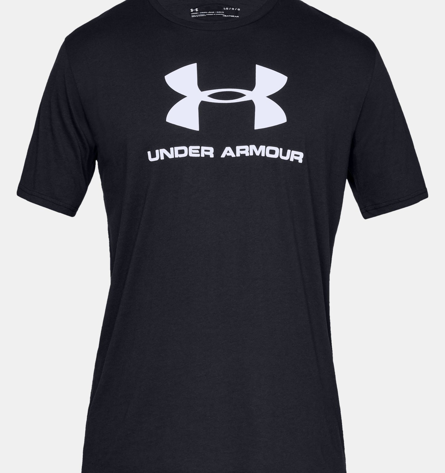 Men's | Under Armour | 1329590 | Sportstyle Logo Short Sleeve T-Shirt | Black/White