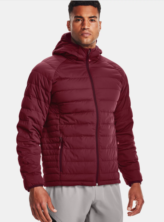 Men's | Under Armour | 1355858 | Stretch Down Jacket | League Red / Dark Maroon