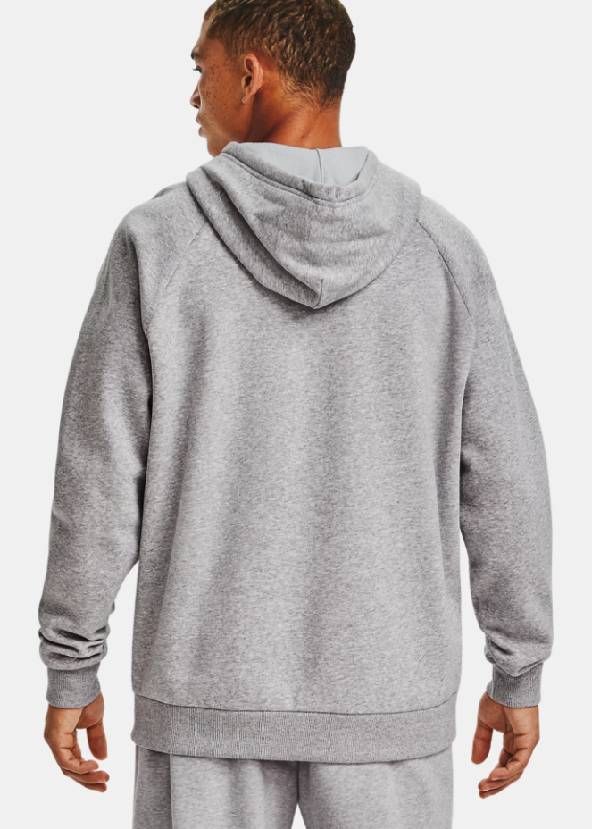 Men's | Under Armour | 1357093-011 | Rival Fleece Big Logo Hoodie | Mod Gray Light Heather / Black