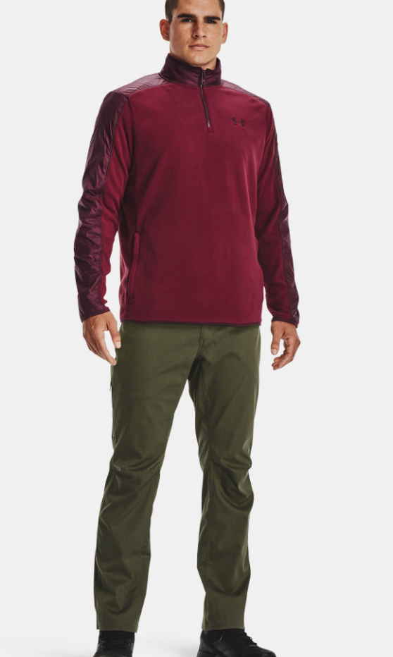 Men's | Under Armour | 1366916 | Polartec Forge ¼ Zip | League Red / Dark Maroon