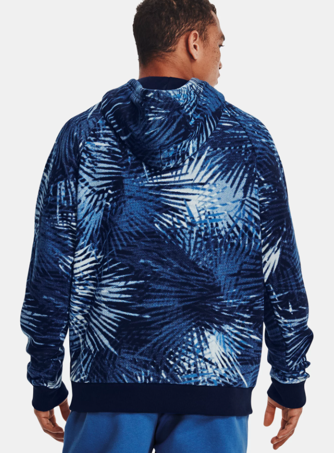 Men's | Under Armour | 1370347 | Rival Fleece Sport Palm Hoodie | Victory Blue / White