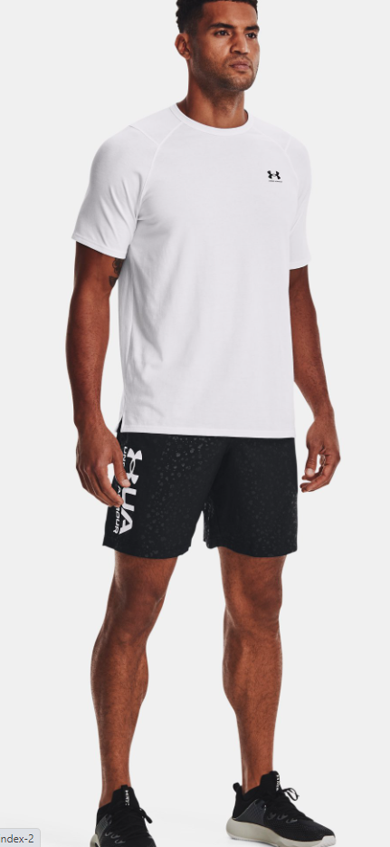 Men's | Under Armour | 1361432 | Woven Emboss Shorts | Black / White