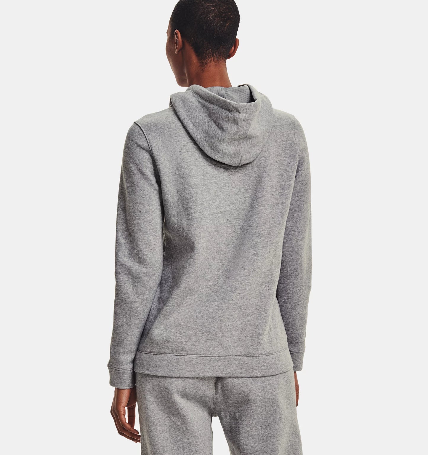 Women's | Under Armour | 1300261 | Hustle Fleece Hoody | True Gray Heather/ Black