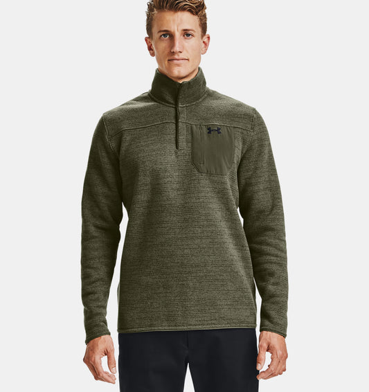 Men's | Under Armour | 1316276-390 |Specialist Henley 2.0 Long Sleeve | Marine OD Green / Black