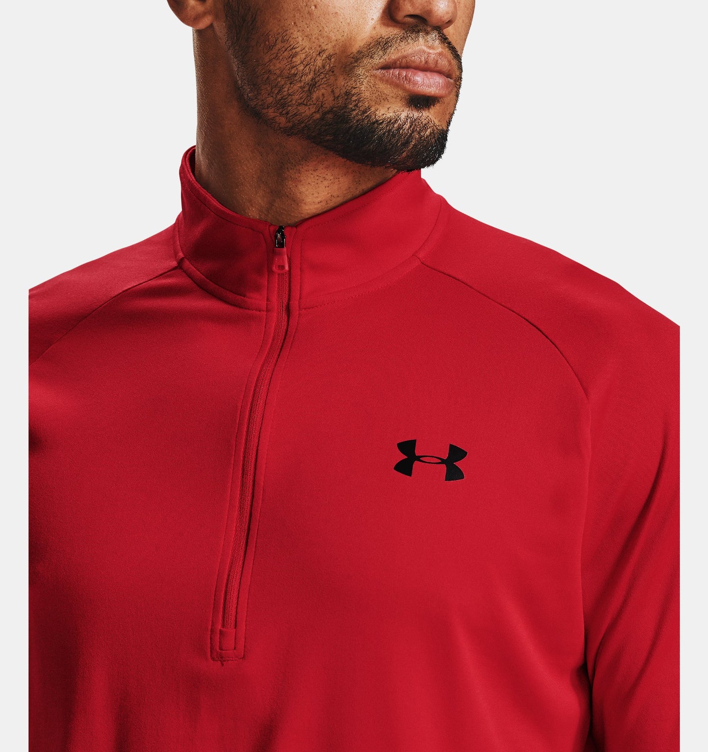 Men's | Under Armour | 1328495 | Tech ½ Zip Long Sleeve Shirt | Red / Black