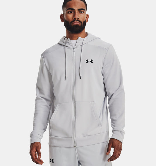 Men's | Under Armour | 1373357 | Fleece Full-Zip Hoodie | Halo Gray / Black