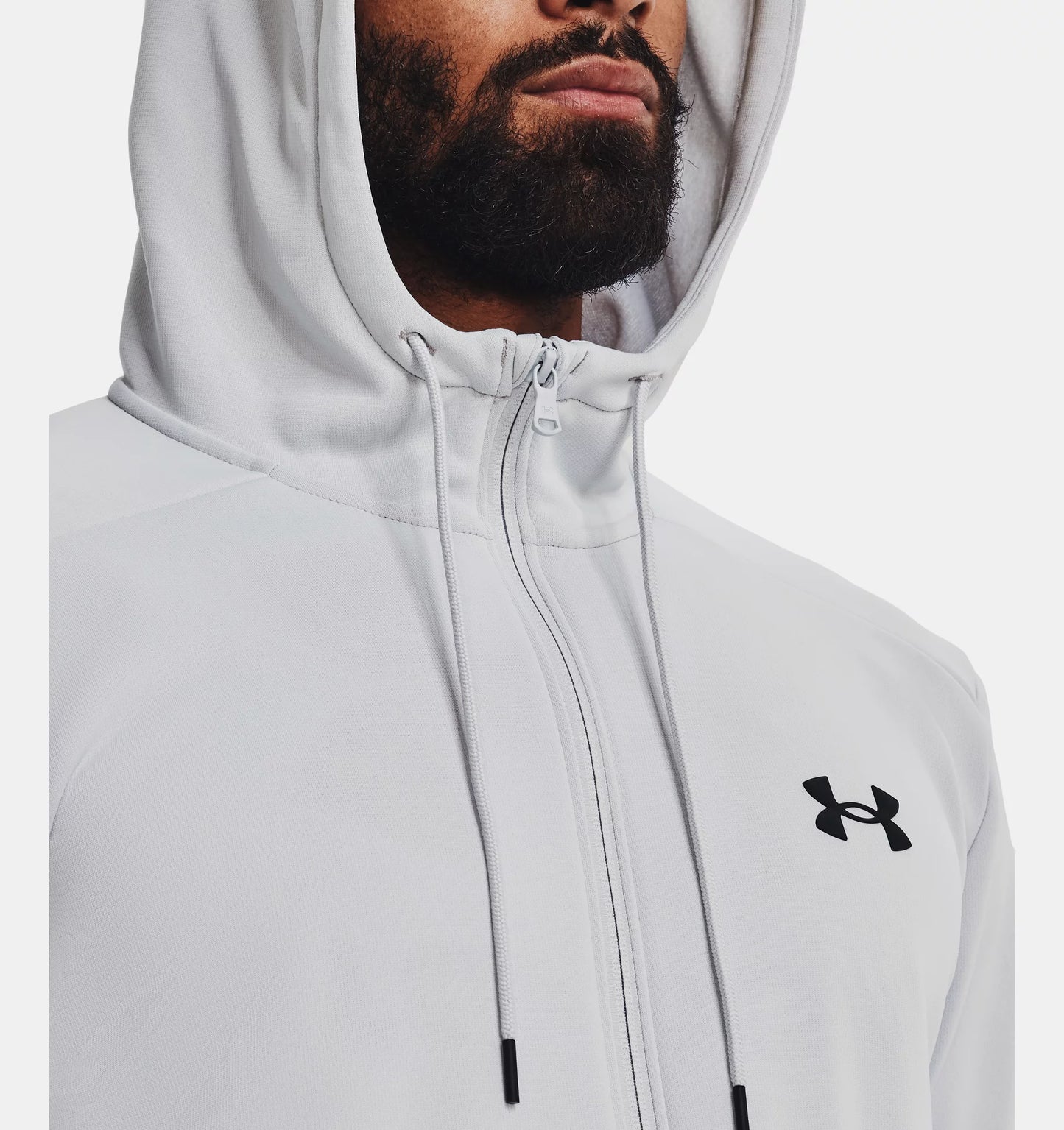 Men's | Under Armour | 1373357 | Fleece Full-Zip Hoodie | Halo Gray / Black