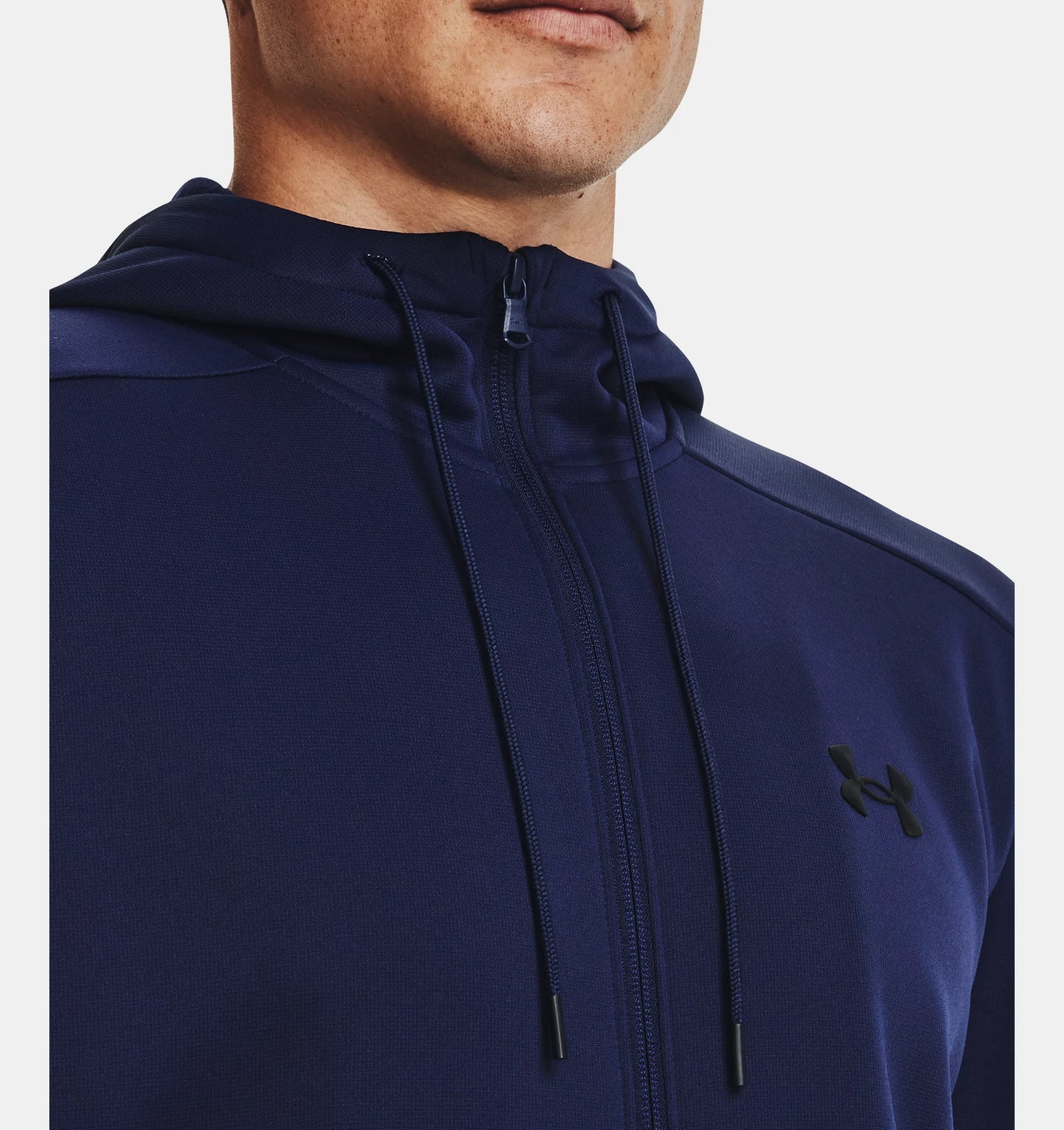 Men's | Under Armour | 1373357 | Armour Fleece Full-Zip Hoodie | Midnight Navy / Black