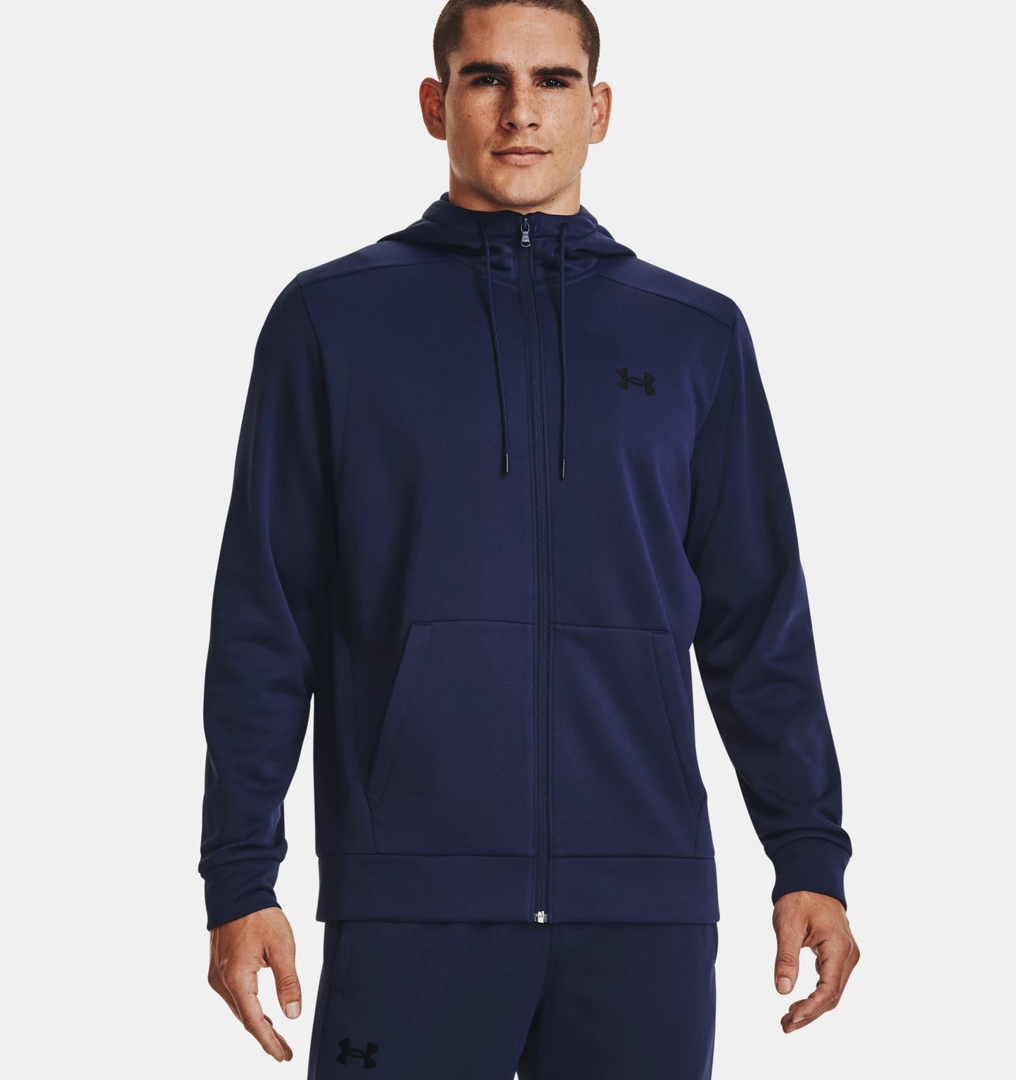 Men's | Under Armour | 1373357 | Armour Fleece Full-Zip Hoodie | Midnight Navy / Black