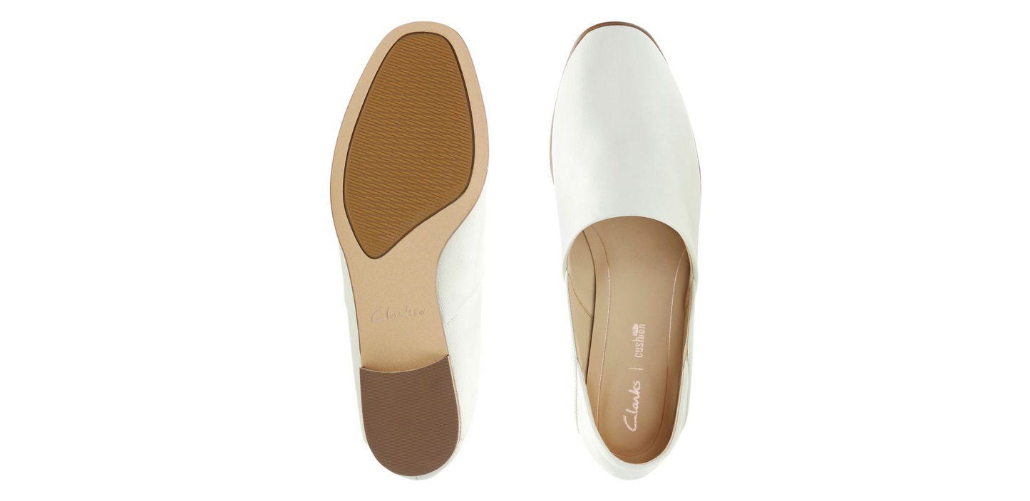 Women's | Clarks | 26132487 | Pure Tone White Leather